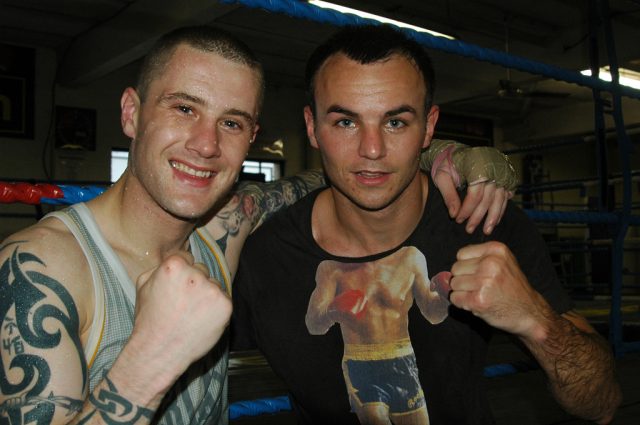 Kevin Mitchell and his former opponent, Ricky Burns. Photo Credit: Credit: Gianluca Rio Di Caro