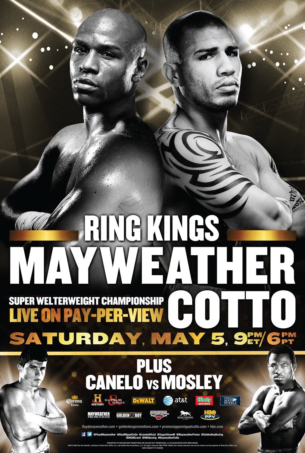 Live Mayweather-Cotto results here tonight