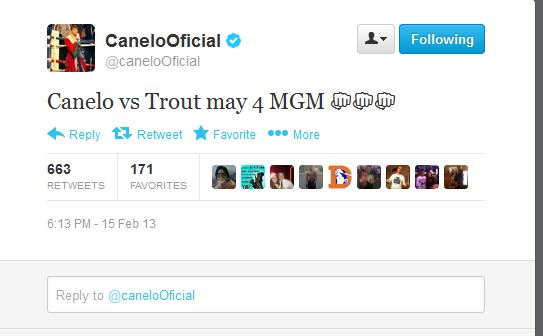 canelo trout twitter