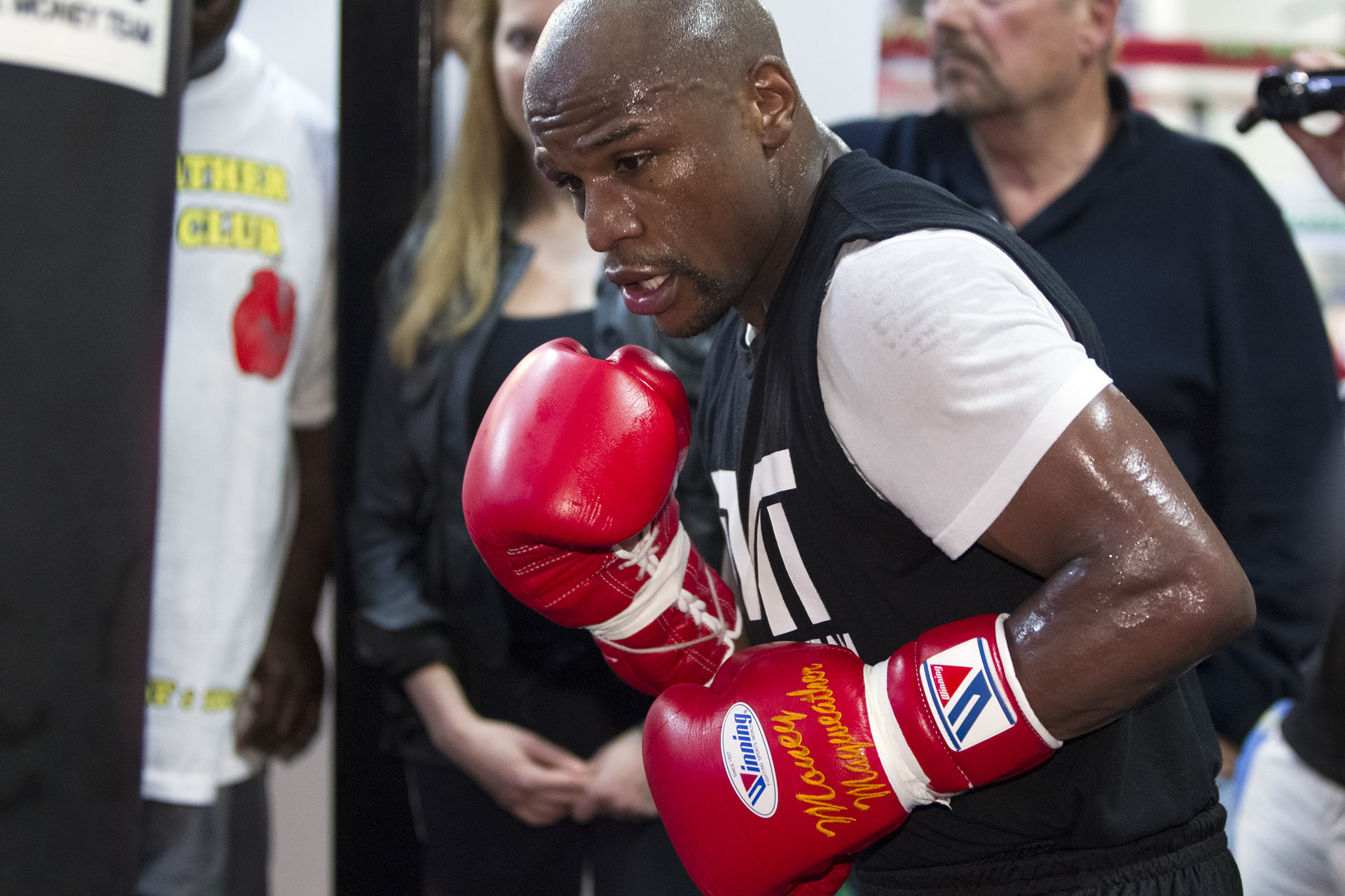 Floyd Mayweather on the bag. 