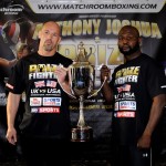 Prizefighter – Heavyweight weigh-in . London – 13/11/13 – Picture : Frank Coppi/Matchroom Sport
Matt Legg (left) and James Toney at the weigh-in ahead of the Prizefighter event at the York Hall, Bethnall Green on 14 Nov 13