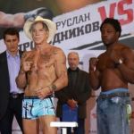 Mickey Rourke boxing weigh-in