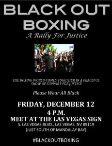 Blackout for Boxing Rally for Justice Poster
