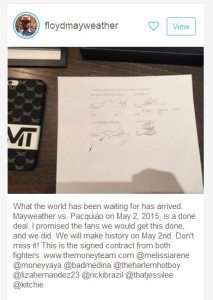 Floyd Mayweather Signs Contract