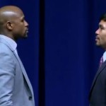 Mayweather vs Pacquiao face off