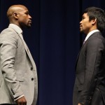 mayweather vs pacquiao face off photo