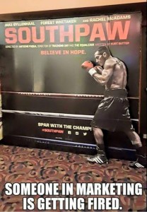 Southpaw movie poster not a southpaw