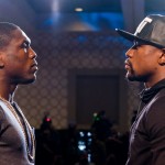 mayweather berto stare down