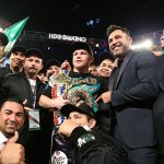 canelo celebrates