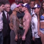 cotto vs canelo stare down