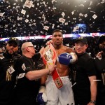 anthony joshua celebrates