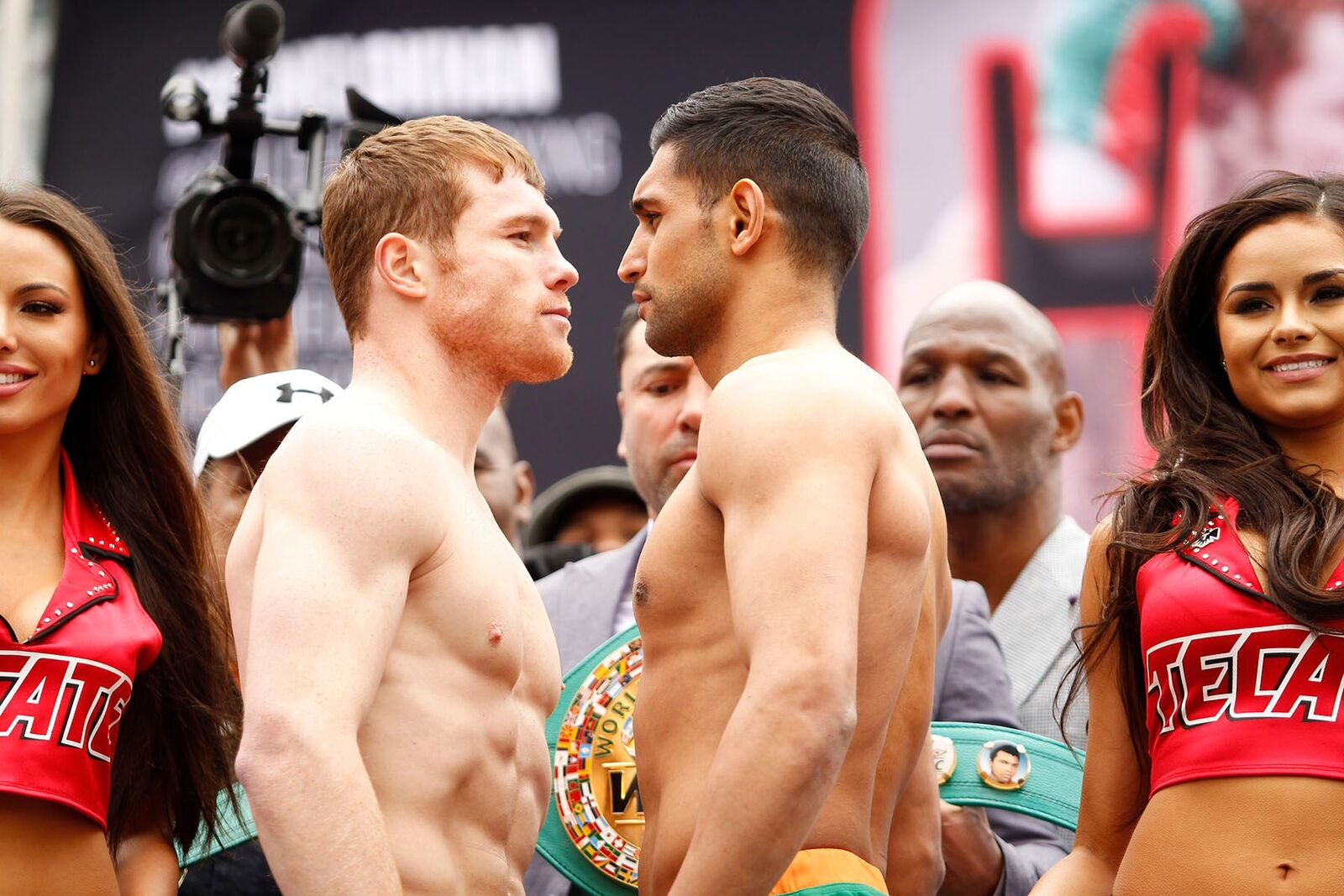 Canelo Alvarez Vs Amir Khan Weigh In Results Photos Analysis.