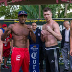 lara vs foreman weigh-in