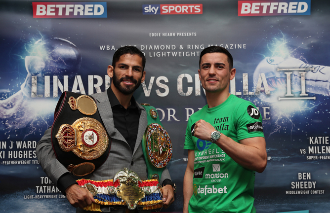 Crolla twice came up short against Jorge Linares Credit: Lawrence Lustig