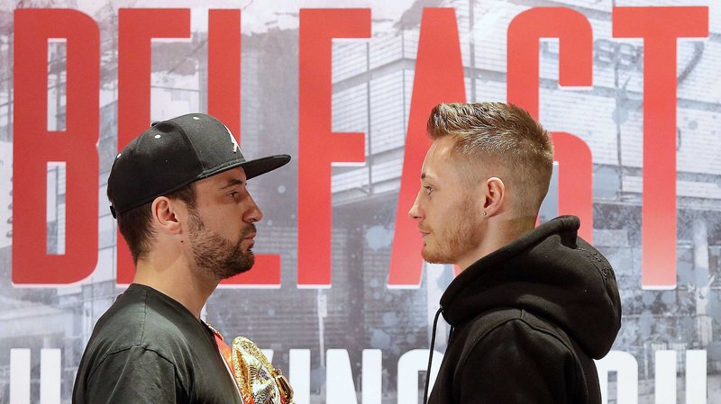 Haskins and Burnett face off ahead of title fight