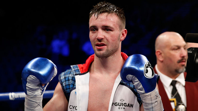 Josh Taylor defeated Ohara Davies in the 7th Round via stoppage Photo Credit: skysports.com