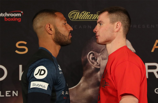 Brook and Rabchenko have a face off ahead of their fight this Saturday. Photo Credit: Lawrence Lustig