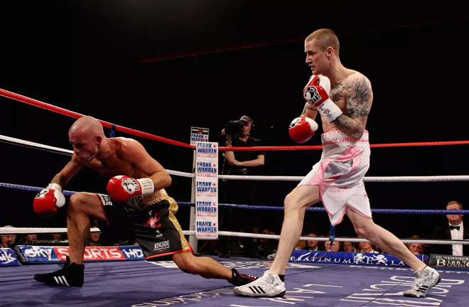 Ricky Burns won a TKO-1 today over Nicky Cook. Photo Credit: Bad Left Hook