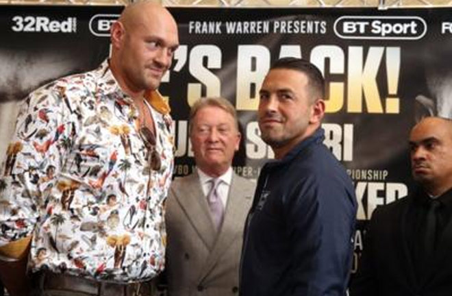 Fury-Seferi face off. Photo Credit: BBC