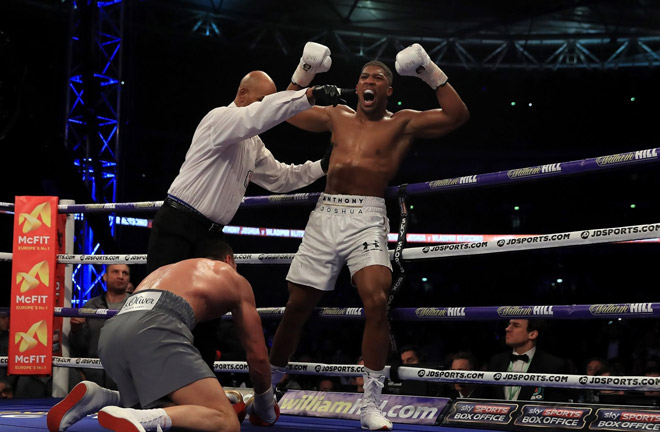 Joshua stopped Klitschko last time at Wembley. Photo Credit: Mirror