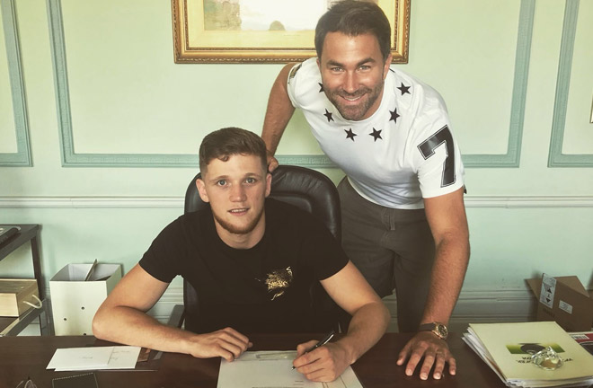 John Docherty signs with Matchroom. Photo Credit: Matchroom Boxing