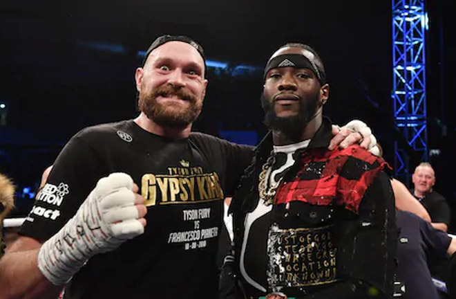 Wilder confronted Fury after his victory over Pianeta in Belfast. Photo Credit: The Telegraph 