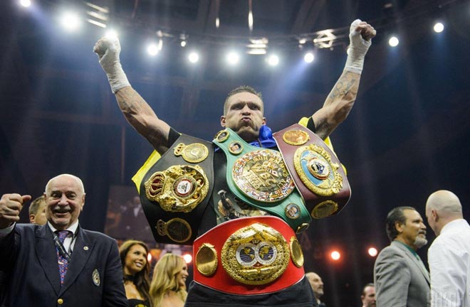 Usyk recently became undisputed cruiserweight champion after defeating Murat Gassiev. Photo Credit: Unian