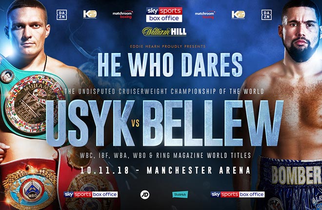 Confirmed Alexander Usyk will take on Tony Bellew on November 10 at the Manchester Arena. Photo Credit: Matchroom Boxing