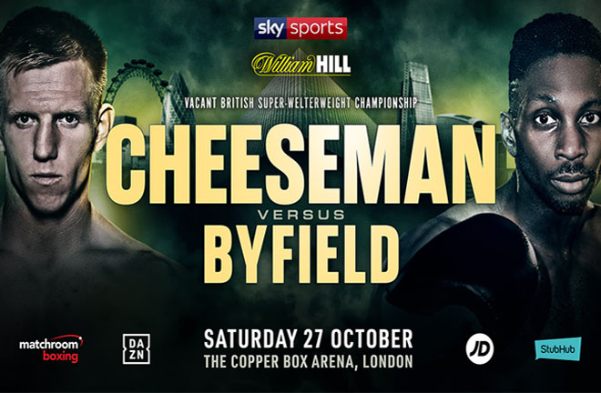 Byfield: Cheeseman won't hear the final bell. Photo Credit: Matchroom Boxing