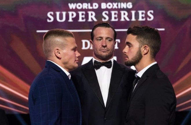 Ivan Baranchyk vs Anthony Yigit face off. Photo Credit: Boxing Scene 