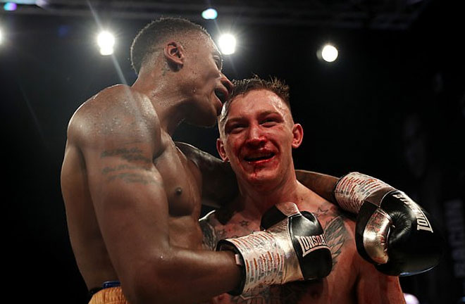 Respect between Pitters and Spelman after their fight. Photo Credit: Getty Images 