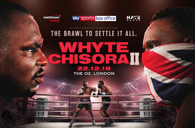 Dillian Whyte and Derek Chisora meet in one of the most highly-anticipated Heavyweight rematches in recent times at The O2 in London on December 22, live on Sky Sports Box Office in the UK and DAZN in the US.