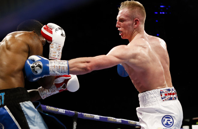 Ted Cheeseman clashes with undefeated Spaniard Sergio Garcia for the EBU European Super-Welterweight crown. Photo Credit: Matchroom Boxing