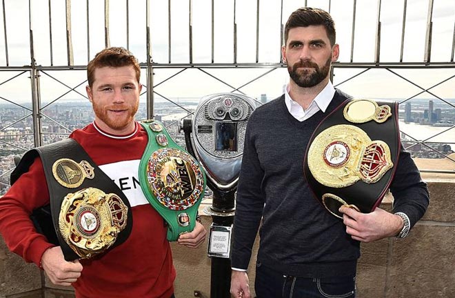 Canelo and Fielding putting their belts on the line this weekend. Photo Credit: Sporting News