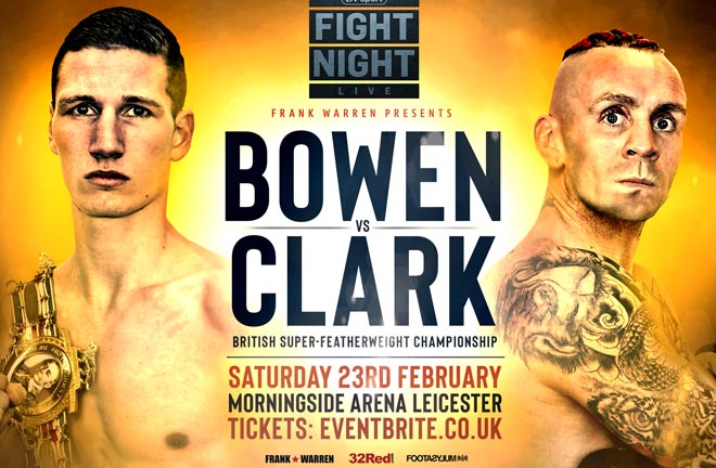 Bowen-Clark British Title Bust Up Lands In Leicester. Photo Credit: Frank Warren