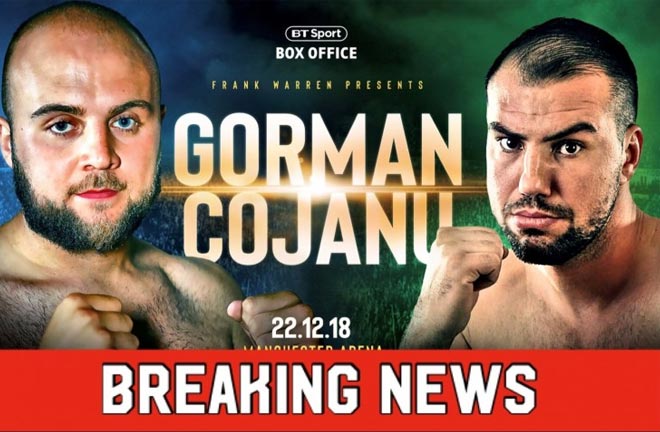 Nathan Gorman To Face Razvan Cojanu After Alex Leapai Pull Out. Photo Credit: Frank Warren