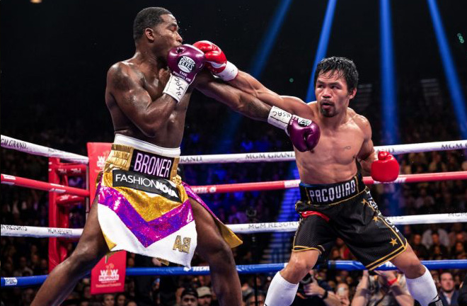 Pacquiao successfully defended his WBA welterwight title on Sunday, beating Adrien Broner by unanimous decision. Photo Credit: Boxing News