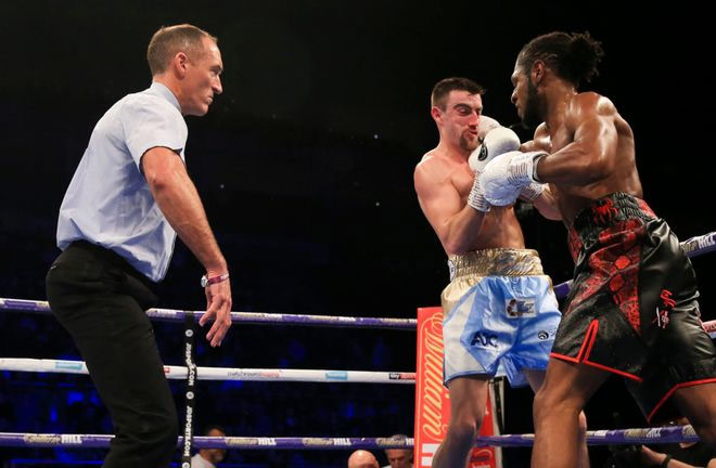 Richards with an impressive display defeated Ball in 3 rounds. Photo Credit: Sky Sports 