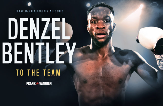 Denzel Bentley signs a promotional deal with Frank Warren. Photo Credit: Frank Warren