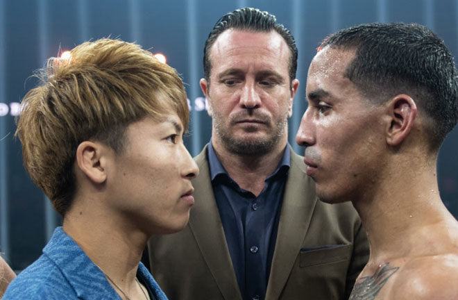 Inoue vs Rodriguez face off. Photo Credit: WBSS