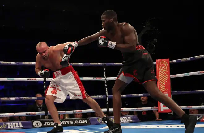 Lawrence Okolie knocked down Lodi three times to win in the third round. Photo Credit: The Independent