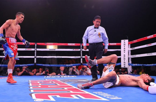 Rey Vargas had come off the canvas to successfully defend his WBC super-bantamweight title. Photo Credit: Boxing News