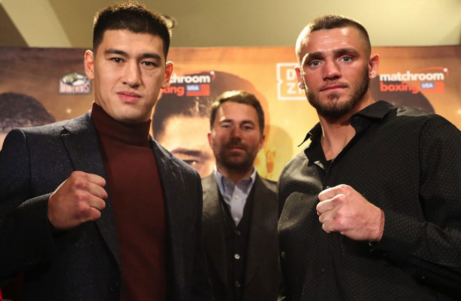 Bivol-Smith face off ahead of their fight this Saturday. Credit: East Side Boxing