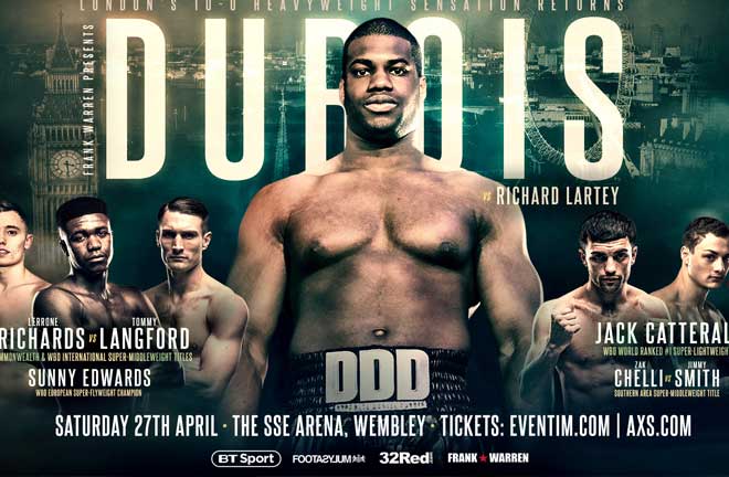 Frank Warren has announced that Daniel Dubois will headline at Wembley Arena on April 27. Credit: Frank Warren