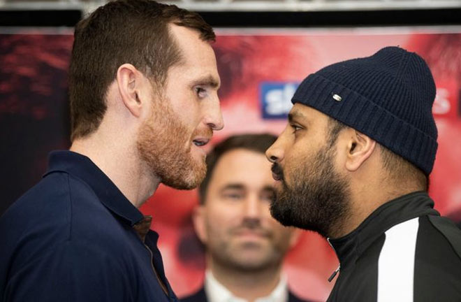 Price-Ali face off ahead of their fight this Saturday night. Credit: Sky Sports