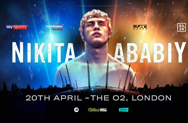 Nikita Ababiy will make his UK debut at The O2 in London on April 20. Credit: Matchroom Boxing