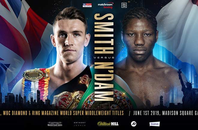 Smith will defend belts against Hassan N’Dam. Credit: Matchroom Boxing