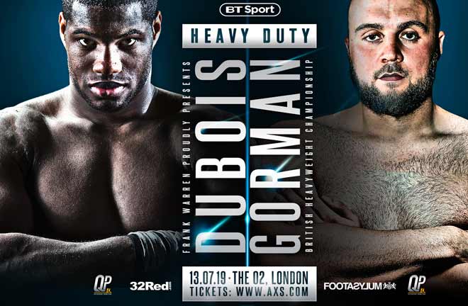 Hatton - the clash between Daniel Dubois and Nathan Gorman proves the strength of British heavyweight boxing. Credit: Frank Warren