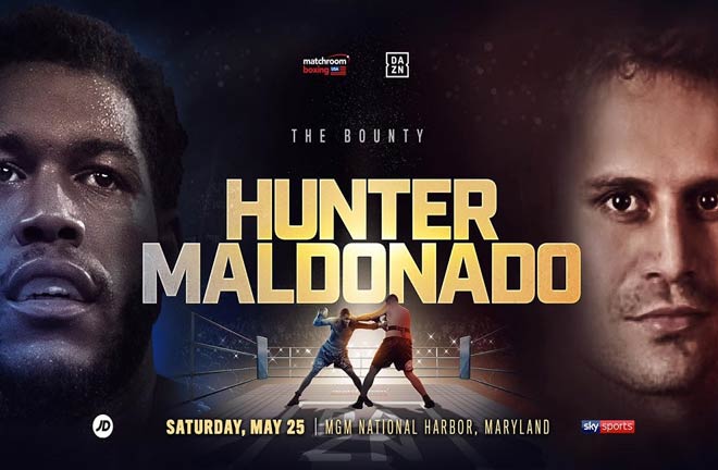 Hunter meets Maldonado in Maryland on May 25. Credit: Matchroom Boxing