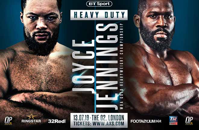 Joyce to face Bryant Jennings on July 13. Credit: Frank Warren